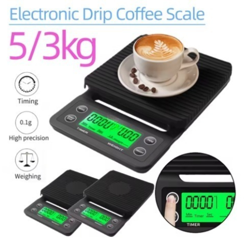 Scale Drip Timer - Balança eletrônica de café por gotejamento,